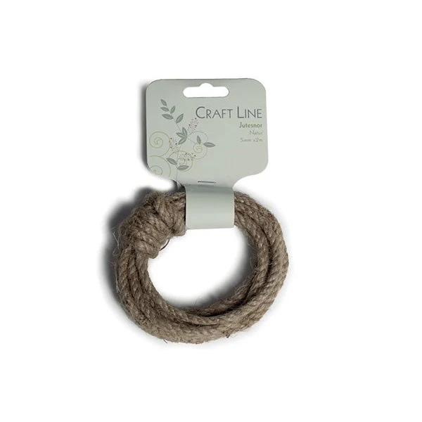 Jutesnor, 5 mm, Natur